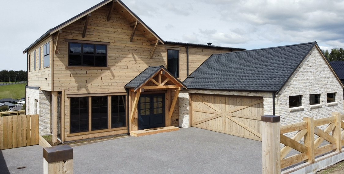 GO BIG SKY exterior showing lodge-inspired street presence